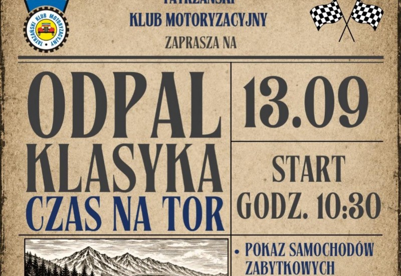 Odpal klasyka czas na tor - 13.09.2026